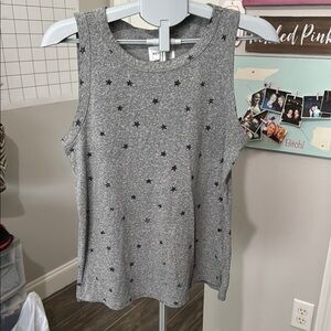 For The Republic Heather Gray Star Tank Top